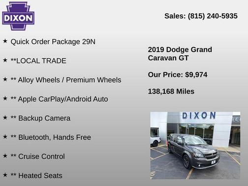 Granite Pearlcoat 2019 Dodge Grand Caravan GT