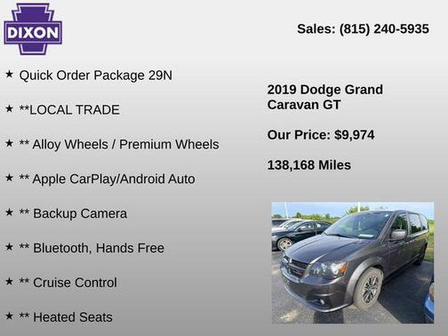 Granite Pearlcoat 2019 Dodge Grand Caravan GT