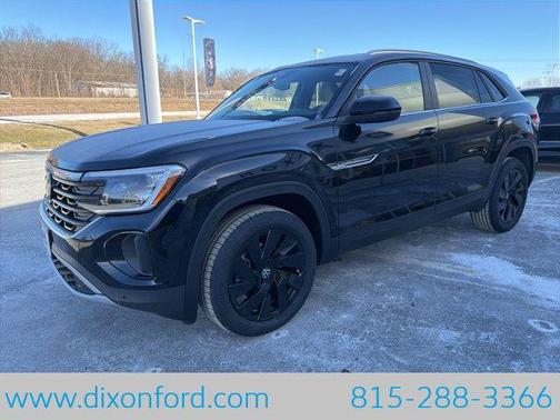 deep black pearl 2026 Volkswagen Atlas Cross Sport 2.0T SE w/Technology 4MOTION