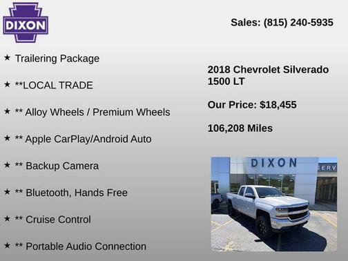 Silver Ice Metallic 2018 Chevrolet Silverado 1500 1LT