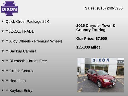 Deep Cherry Red Crystal Pearlcoat 2015 Chrysler Town & Country Touring