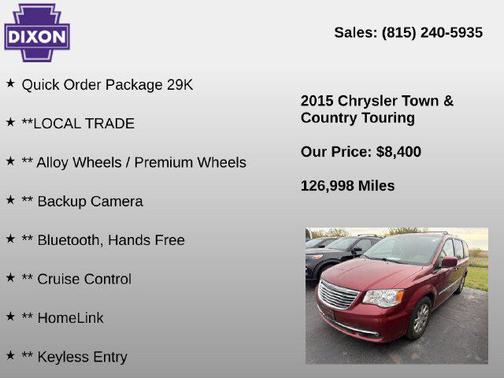 Deep Cherry Red Crystal Pearlcoat 2015 Chrysler Town & Country Touring