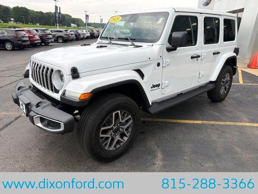 Bright White Clearcoat 2025 Jeep Wrangler 4-Door Sahara 4x4