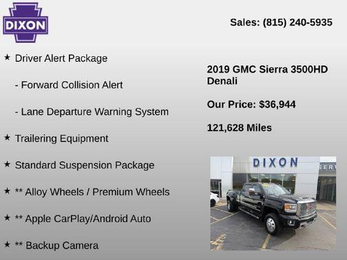 Black 2019 GMC Sierra 3500 Denali