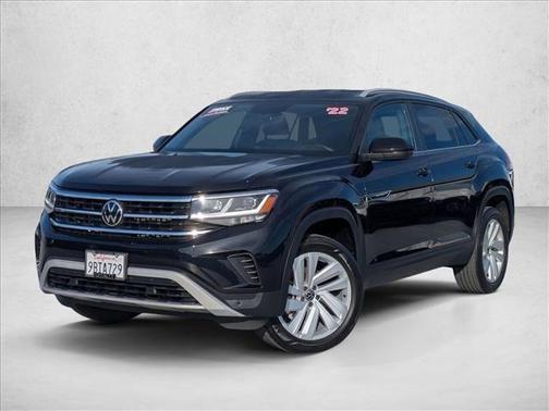Deep Black Pearl 2022 Volkswagen Atlas Cross Sport 3.6L V6 SE w/Technology