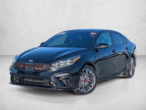 Aurora Black 2021 Kia Forte GT