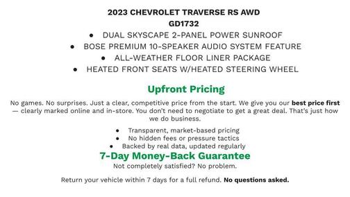 Mosaic Black Metallic 2023 Chevrolet Traverse RS