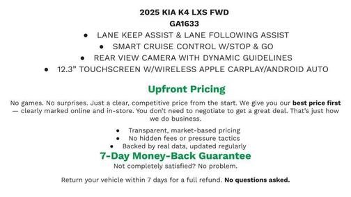 Deep Sea Blue 2025 Kia K4 LXS