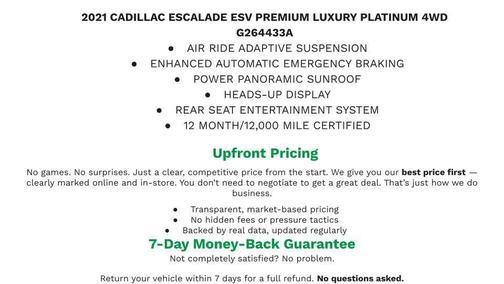 Shadow Metallic 2021 Cadillac Escalade ESV Premium Luxury Platinum