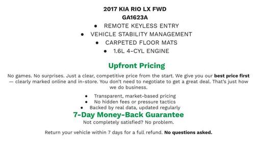 Clear White 2017 Kia Rio LX