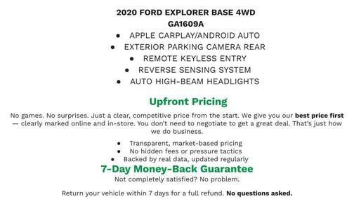 Iconic Silver Metallic 2020 Ford Explorer Base 4WD