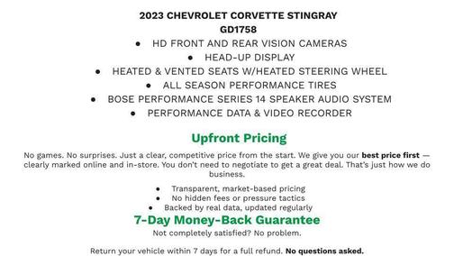 Arctic White 2023 Chevrolet Corvette Stingray w/2LT