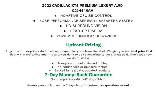 RED 2022 Cadillac XT5 Premium Luxury