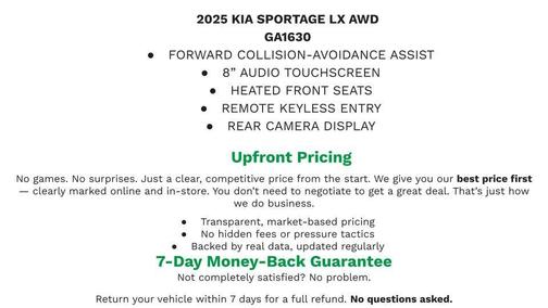 Ebony Black 2025 Kia Sportage LX