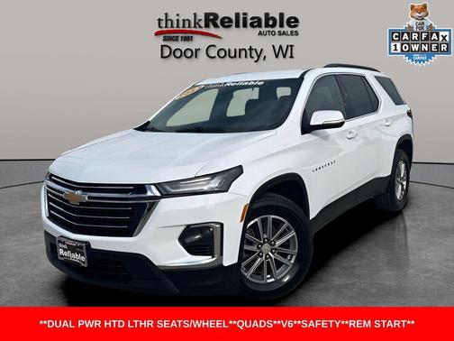 Summit White 2023 Chevrolet Traverse LT Leather