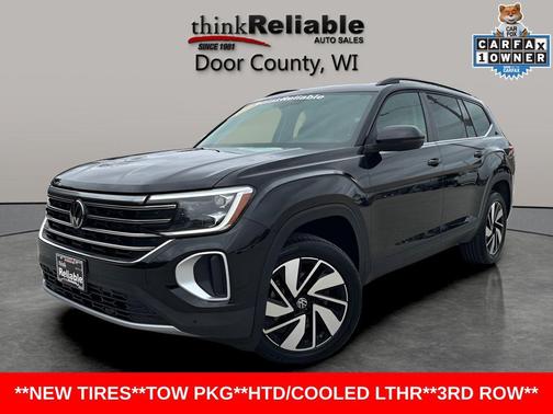 Deep Black Pearl 2025 Volkswagen Atlas 2.0T SE w/Technology 4MOTION