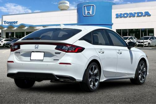Platinum White Pearl 2026 Honda Civic Hybrid Sport Touring