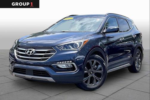 Blue 2017 Hyundai Santa Fe Sport 2.0L Turbo Ultimate
