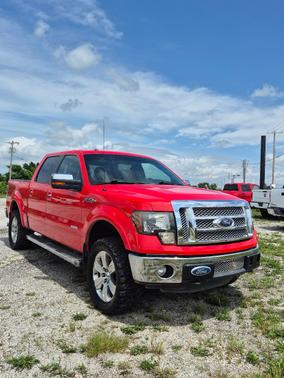 RED 2012 Ford F-150 Lariat