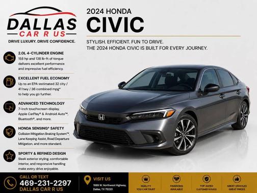 GRAY 2024 Honda Civic EX