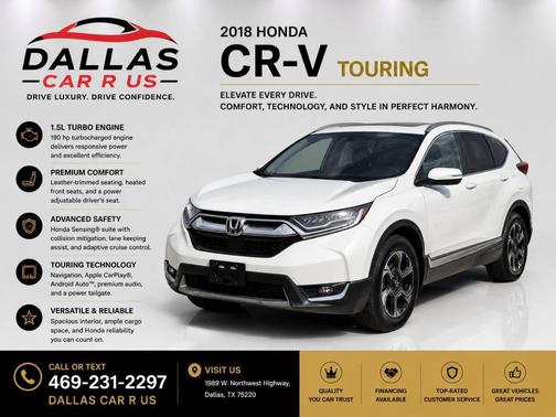 White Diamond Pearl 2018 Honda CR-V Touring