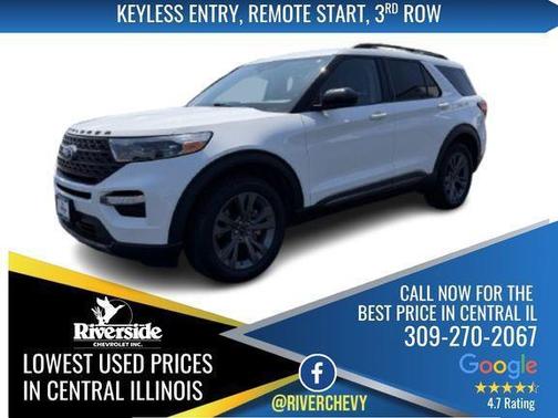 Star White Metallic Tri-Coat 2023 Ford Explorer XLT