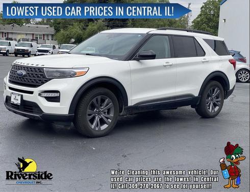 Star White Metallic Tri-Coat 2023 Ford Explorer XLT