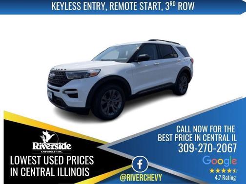 Star White Metallic Tri-Coat 2023 Ford Explorer XLT