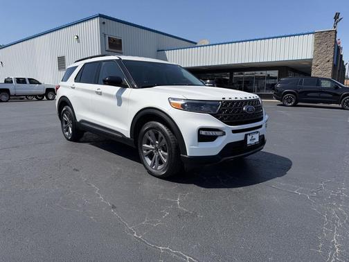 Star White Metallic Tri-Coat 2023 Ford Explorer XLT