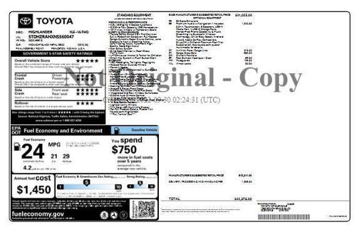 Midnight Black Metallic 2022 Toyota Highlander XLE