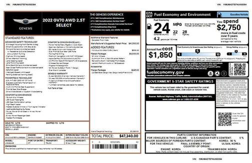 2022 Genesis GV70 2.5T AWD
