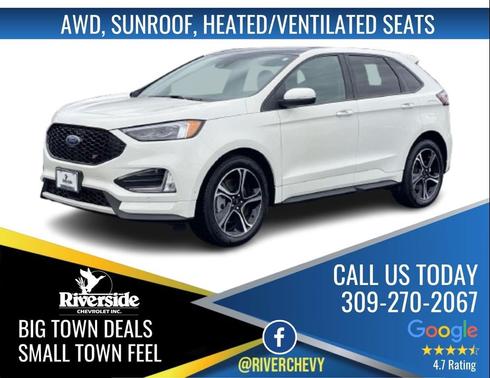 Star White Metallic Tri-Coat 2022 Ford Edge ST