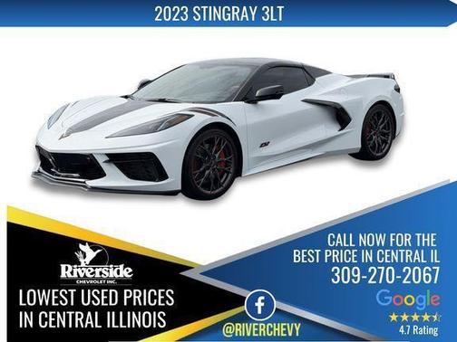 Arctic White 2023 Chevrolet Corvette Stingray w/3LT