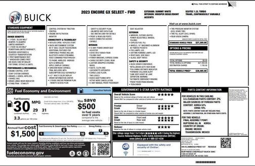 Summit White 2023 Buick Encore GX Select