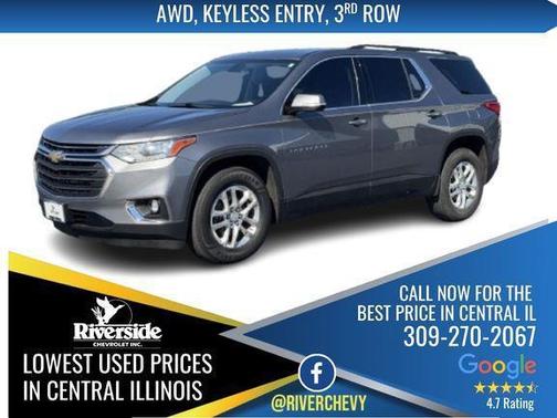 Satin Steel Metallic 2019 Chevrolet Traverse LT Cloth