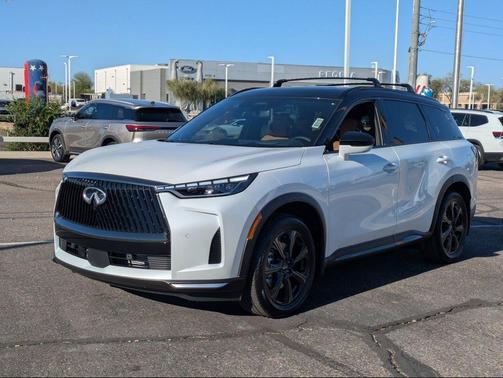 Radiant White/Black Obsidian 2026 INFINITI QX60 AUTOGRAPH