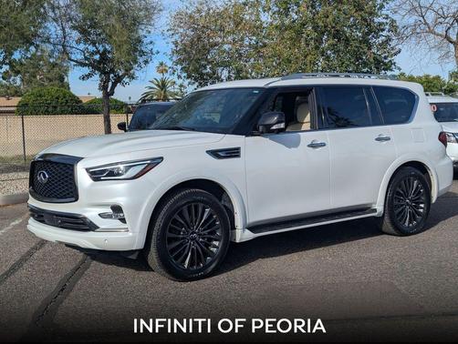 Moonstone White 2024 INFINITI QX80 SENSORY AWD