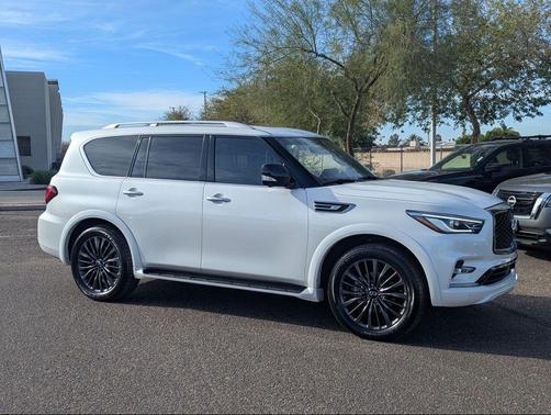 Moonstone White 2024 INFINITI QX80 SENSORY AWD