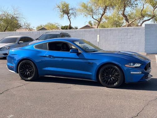 Blue 2018 Ford Mustang GT