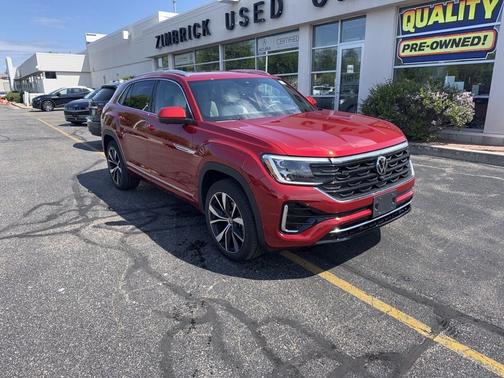 Aurora Red Metallic 2025 Volkswagen Atlas Cross Sport 2.0T SEL Premium R-Line