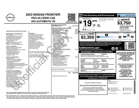 Boulder Gray Pearl 2023 Nissan Frontier PRO-4X