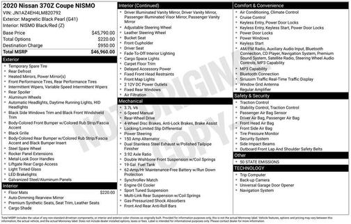 2020 Nissan 370Z NISMO