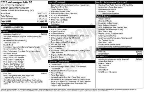 2025 Volkswagen Jetta 1.5T SE
