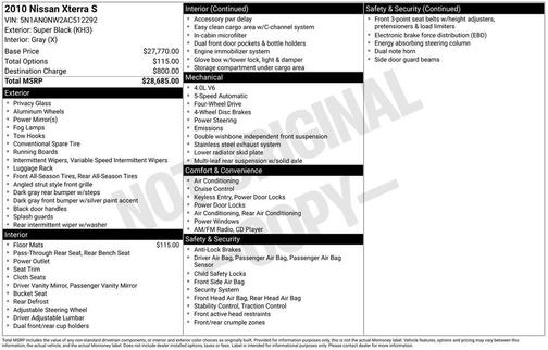 2010 Nissan Xterra S