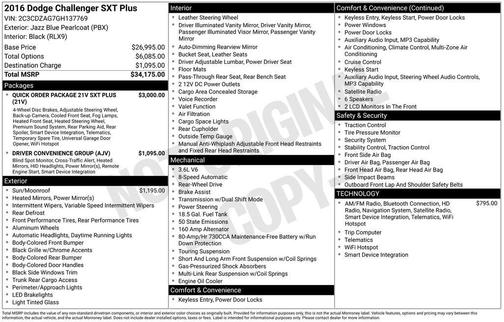 2016 Dodge Challenger SXT