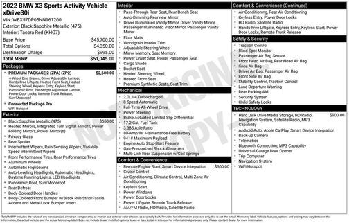 2022 BMW X3 xDrive30i