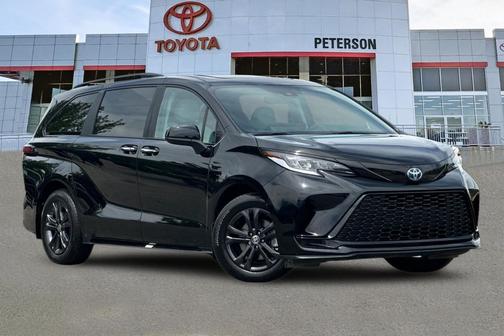 Midnight Black Metallic 2025 Toyota Sienna XSE 7 Passenger