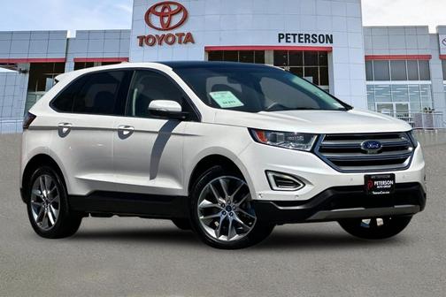 White Platinum Clearcoat Metallic 2015 Ford Edge Titanium