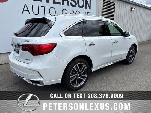 Platinum White Pearl 2020 Acura MDX Sport Hybrid Advance Package