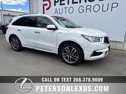 Platinum White Pearl 2020 Acura MDX Sport Hybrid Advance Package